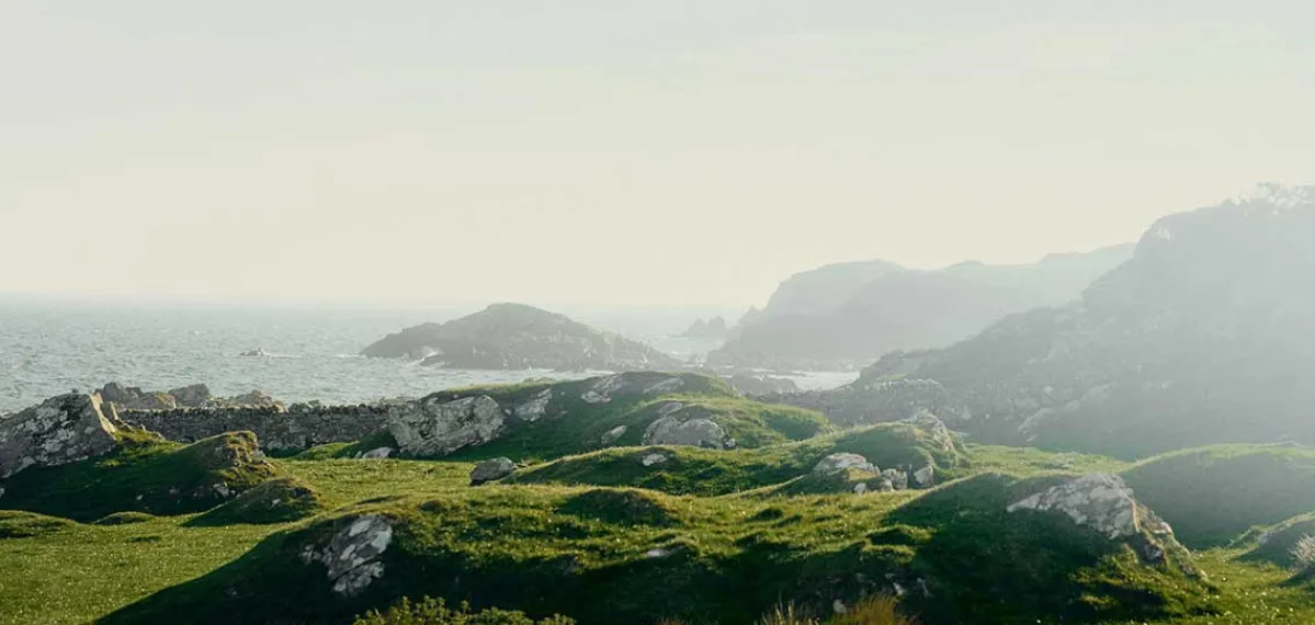 View of Islay landscape on Bowmore
