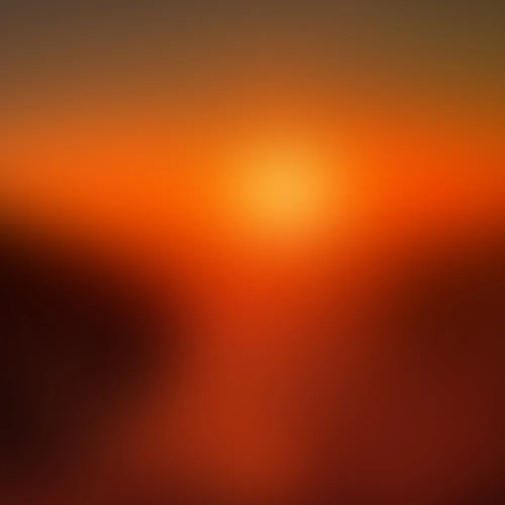 Radiant deep orange hues with the shadows of a sunset