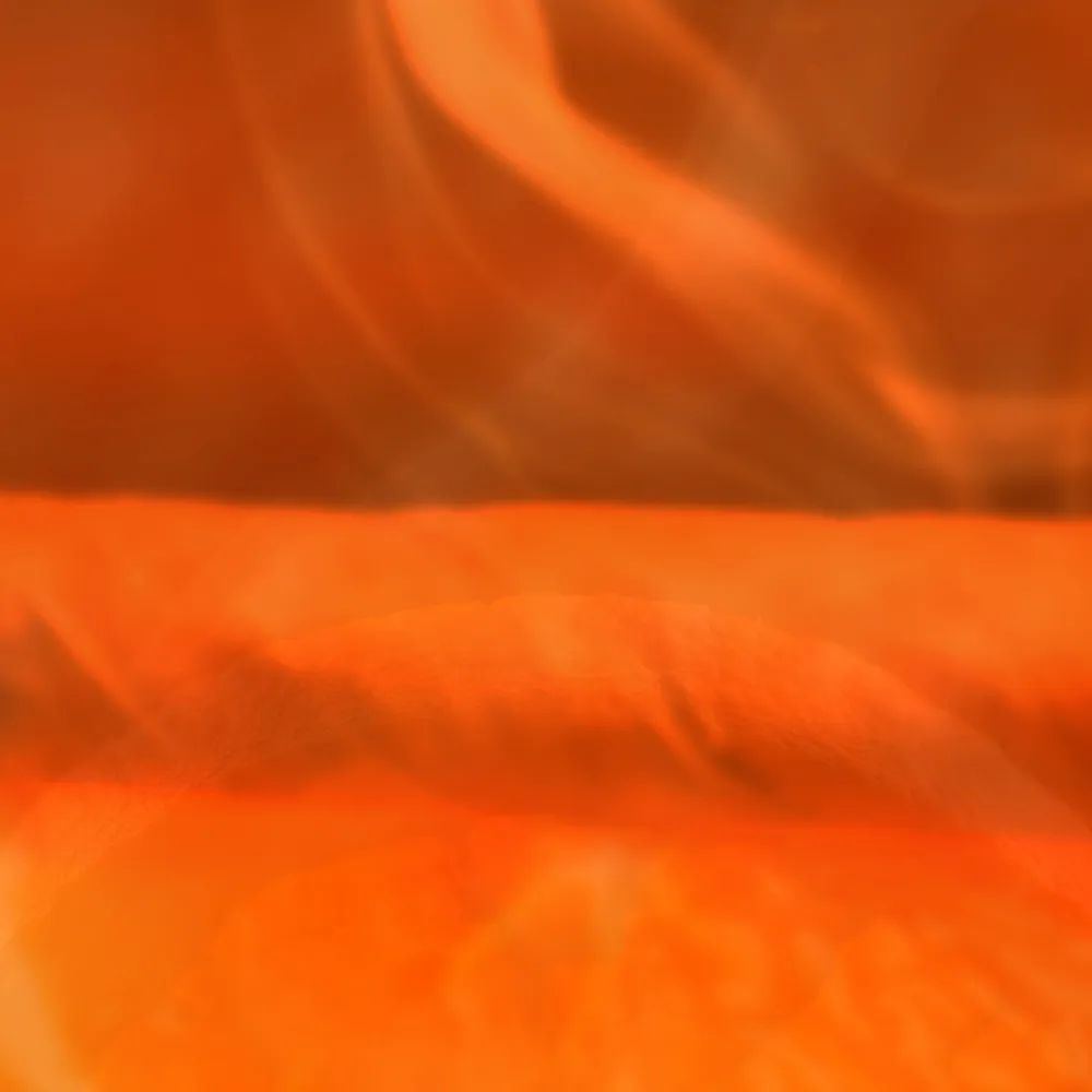 Deep orange and hazel hues resembling aroma swirls