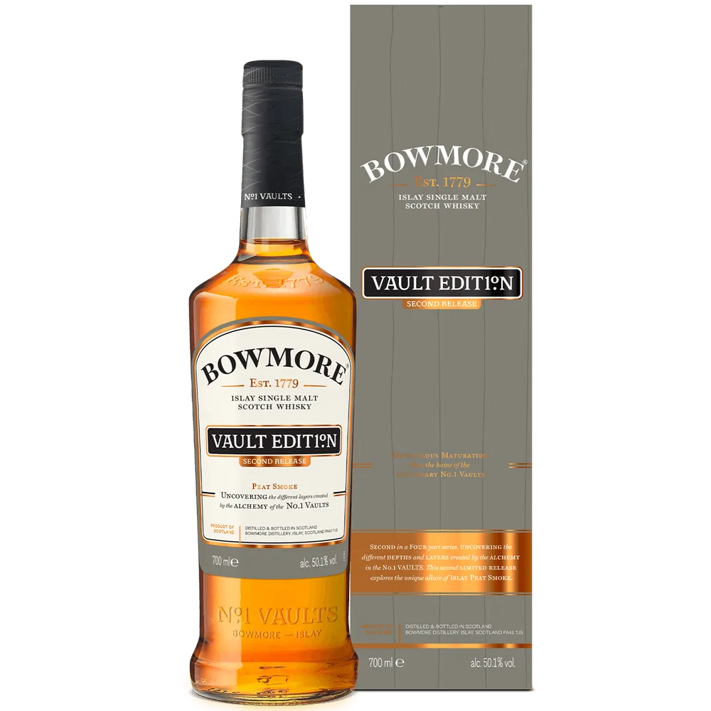 Bowmore Vaults Second Release bottle with box 