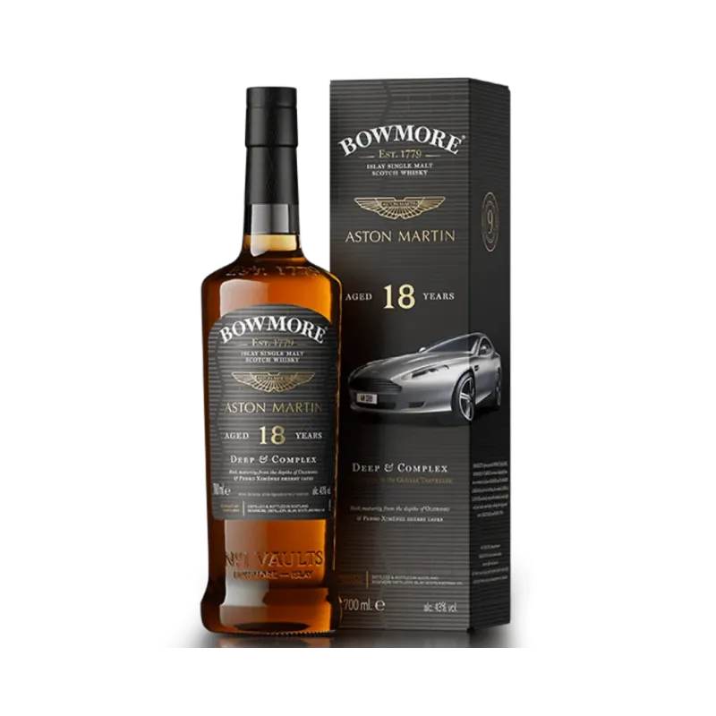 Bowmore Aston Martin 18 Year Old bottle with box 