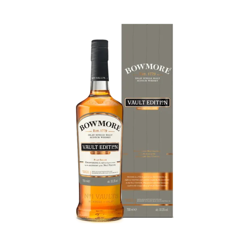 Bowmore Vaults Second Release bottle with box 